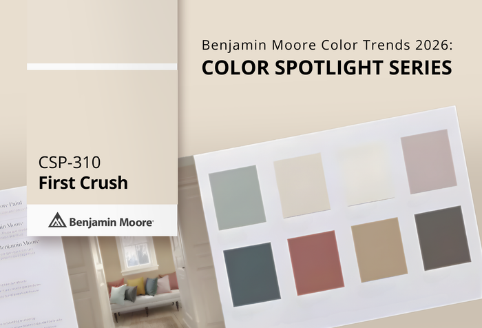 First Crush CSP‑310: A Blushed Neutral from the Benjamin Moore Color Trends 2026 Palette