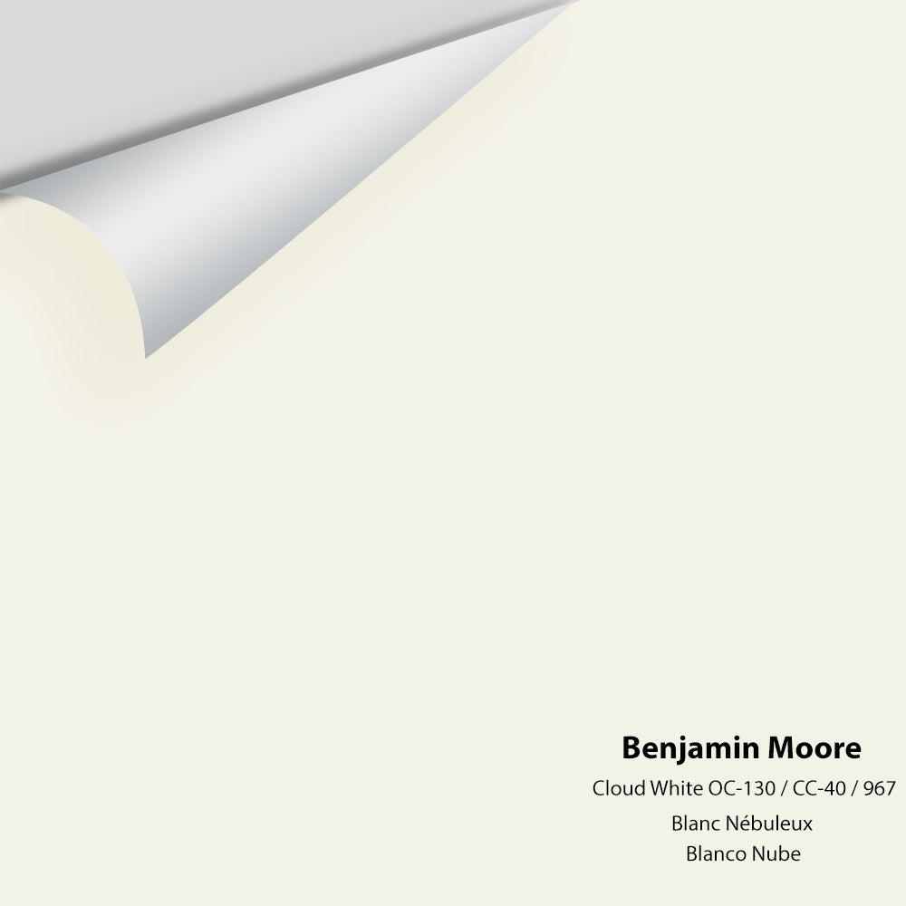 Digital color swatch of Benjamin Moore's Cloud White CC-40 Peel & Stick Sample available at Ricciardi BRothers in PA, DE, & NJ.