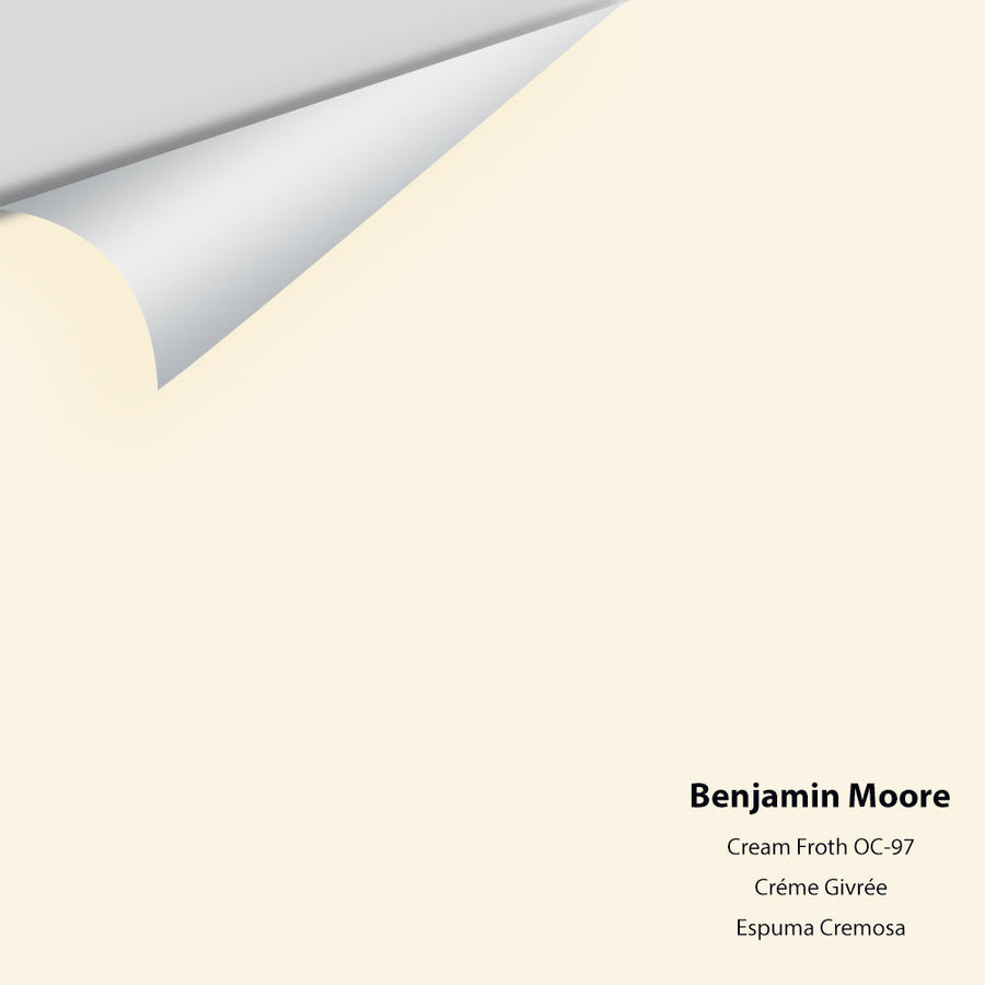 Digital color swatch of Benjamin Moore's Cream Froth OC-97 Peel & Stick Sample available at Ricciardi BRothers in PA, DE, & NJ.