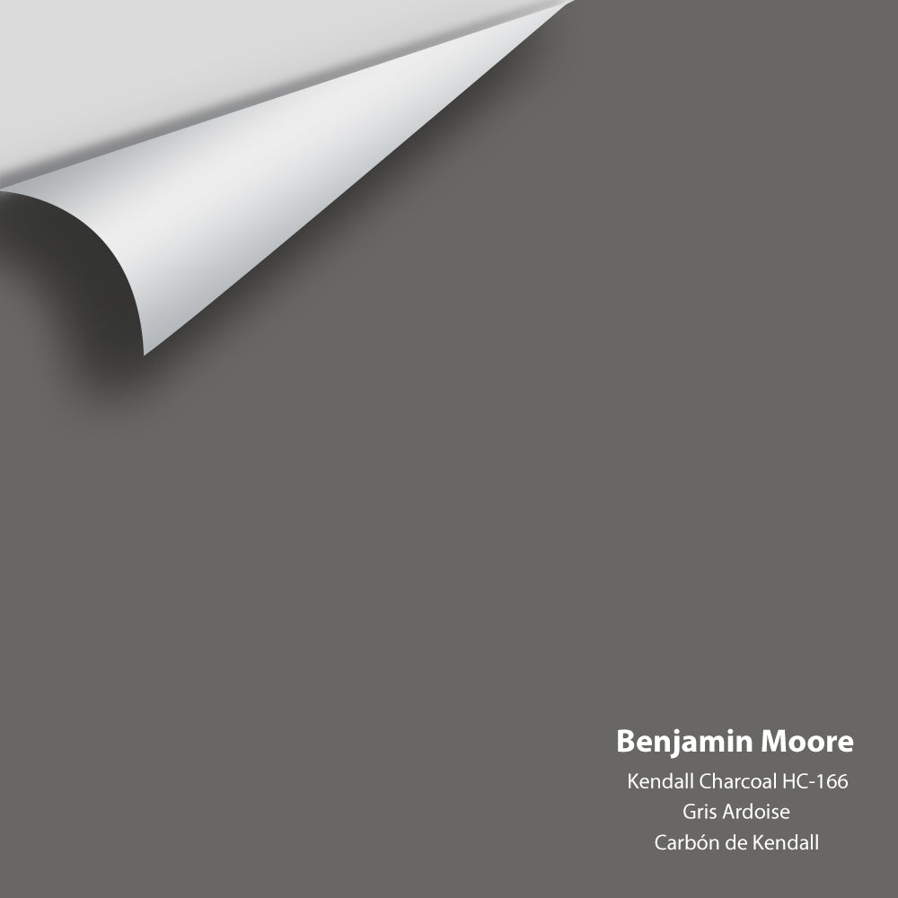 Digital color swatch of Benjamin Moore's Kendall Charcoal HC-166 Peel & Stick Sample available at Ricciardi BRothers in PA, DE, & NJ.