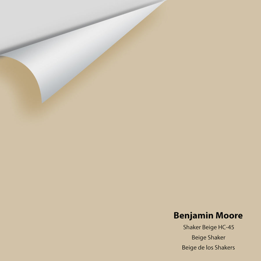 Digital color swatch of Benjamin Moore's Shaker Beige HC-45 Peel & Stick Sample available at Ricciardi BRothers in PA, DE, & NJ.