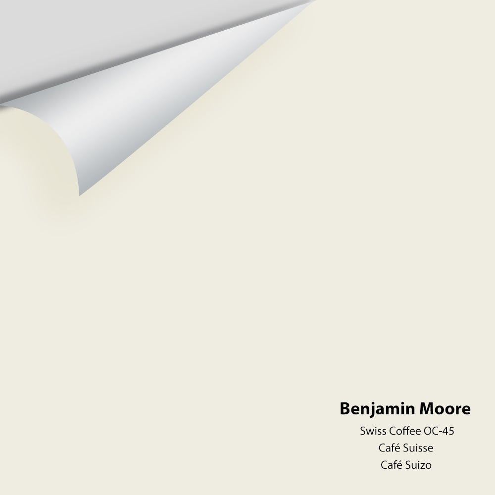 Digital color swatch of Benjamin Moore's Swiss Coffee OC-45 Peel & Stick Sample available at Ricciardi BRothers in PA, DE, & NJ.