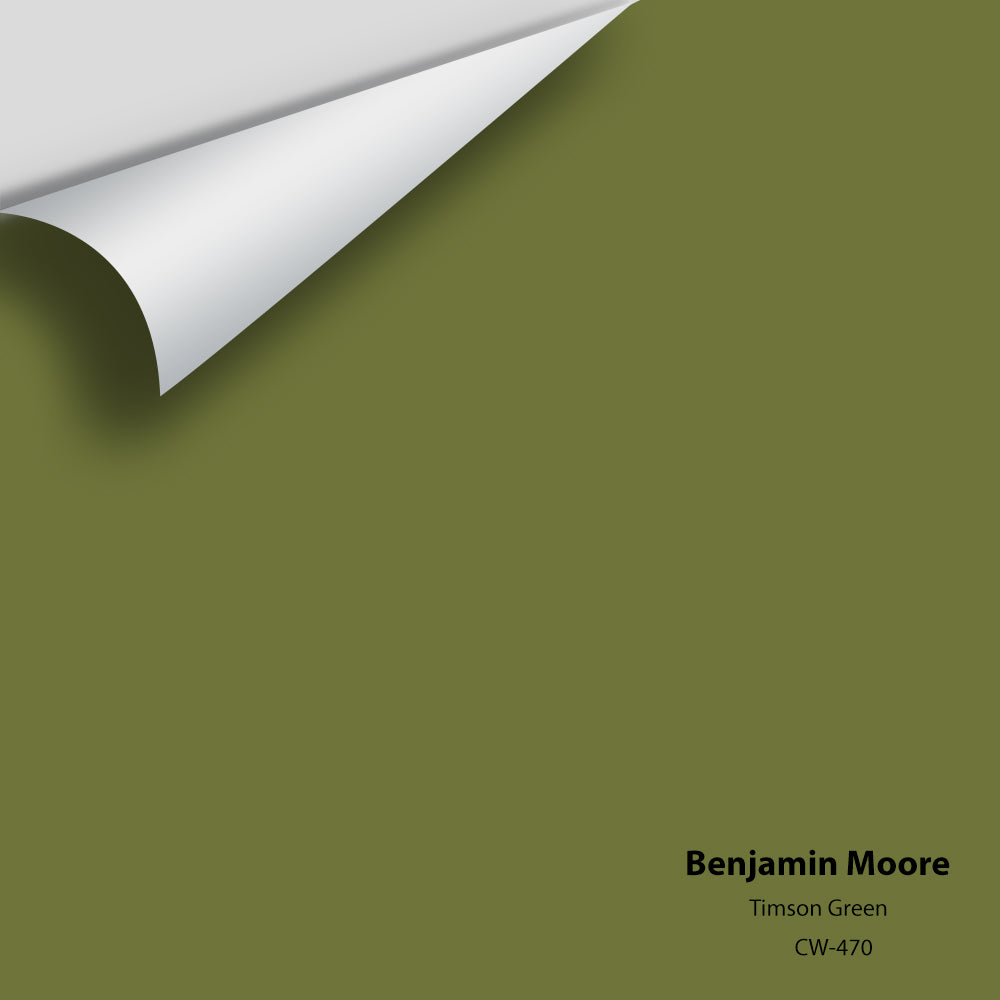 Digital color swatch of Benjamin Moore's Timson Green CW-470 Peel & Stick Sample available at Ricciardi BRothers in PA, DE, & NJ.