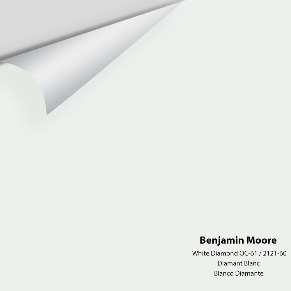 Digital color swatch of Benjamin Moore's White Diamond OC-61 Peel & Stick Sample available at Ricciardi BRothers in PA, DE, & NJ.