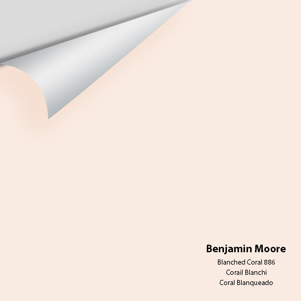 Digital color swatch of Benjamin Moore's Blanched Coral 886 Peel & Stick Sample available at Ricciardi BRothers in PA, DE, & NJ.