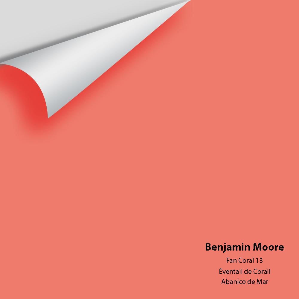 Digital color swatch of Benjamin Moore's Fan Coral 13 Peel & Stick Sample available at Ricciardi BRothers in PA, DE, & NJ.