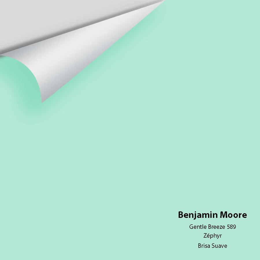 Digital color swatch of Benjamin Moore's Gentle Breeze 589 Peel & Stick Sample available at Ricciardi BRothers in PA, DE, & NJ.