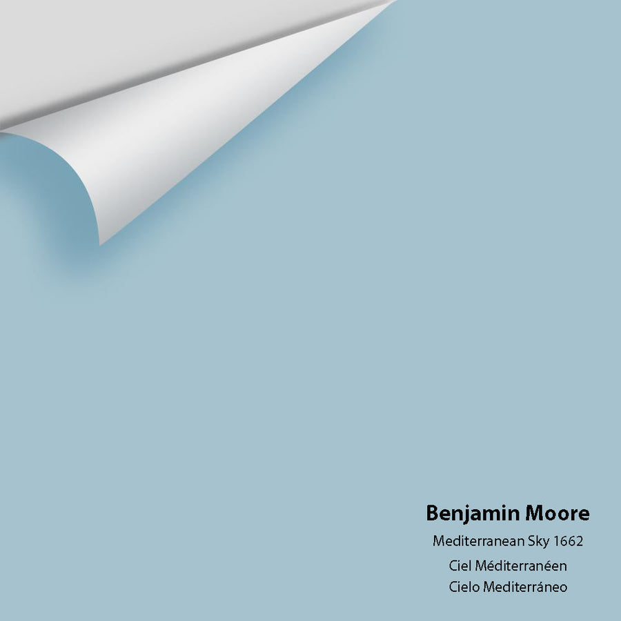 Digital color swatch of Benjamin Moore's Mediterranean Sky 1662 Peel & Stick Sample available at Ricciardi BRothers in PA, DE, & NJ.
