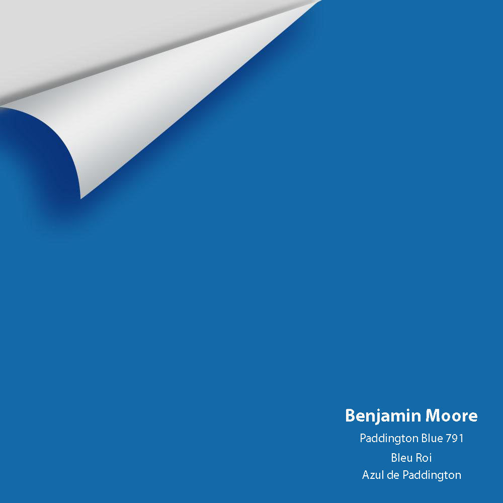 Digital color swatch of Benjamin Moore's Paddington Blue 791 Peel & Stick Sample available at Ricciardi BRothers in PA, DE, & NJ.