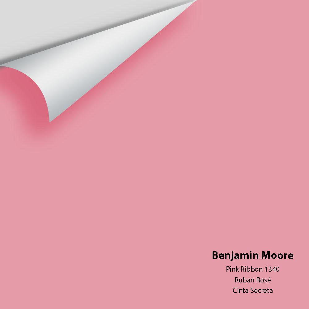 Digital color swatch of Benjamin Moore's Pink Ribbon 1340 Peel & Stick Sample available at Ricciardi BRothers in PA, DE, & NJ.