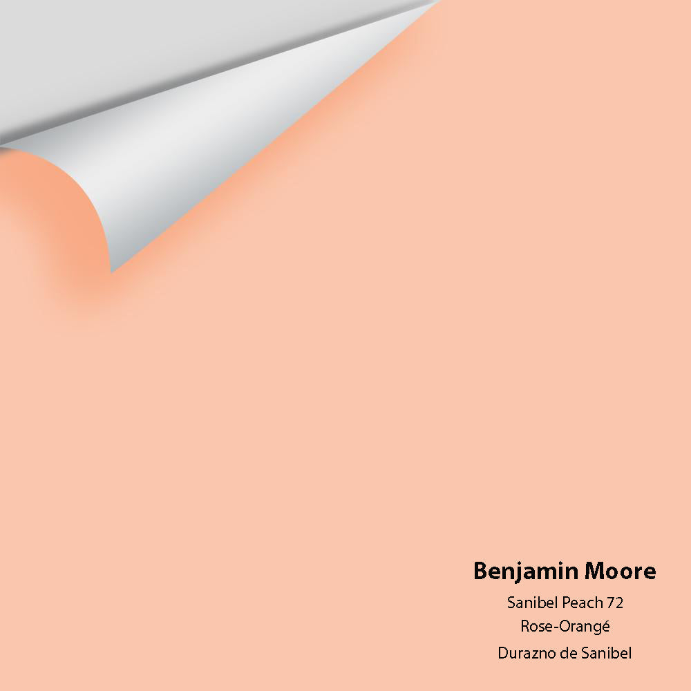 Digital color swatch of Benjamin Moore's Sanibel Peach 72 Peel & Stick Sample available at Ricciardi BRothers in PA, DE, & NJ.