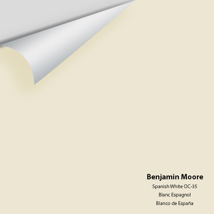 Digital color swatch of Benjamin Moore's Spanish White 943 Peel & Stick Sample available at Ricciardi BRothers in PA, DE, & NJ.