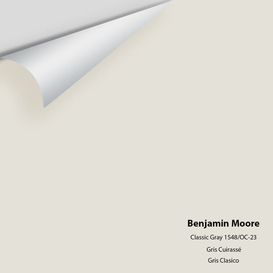 Digital color swatch of Benjamin Moore's Classic Gray OC-23 Peel & Stick Sample available at Ricciardi BRothers in PA, DE, & NJ.