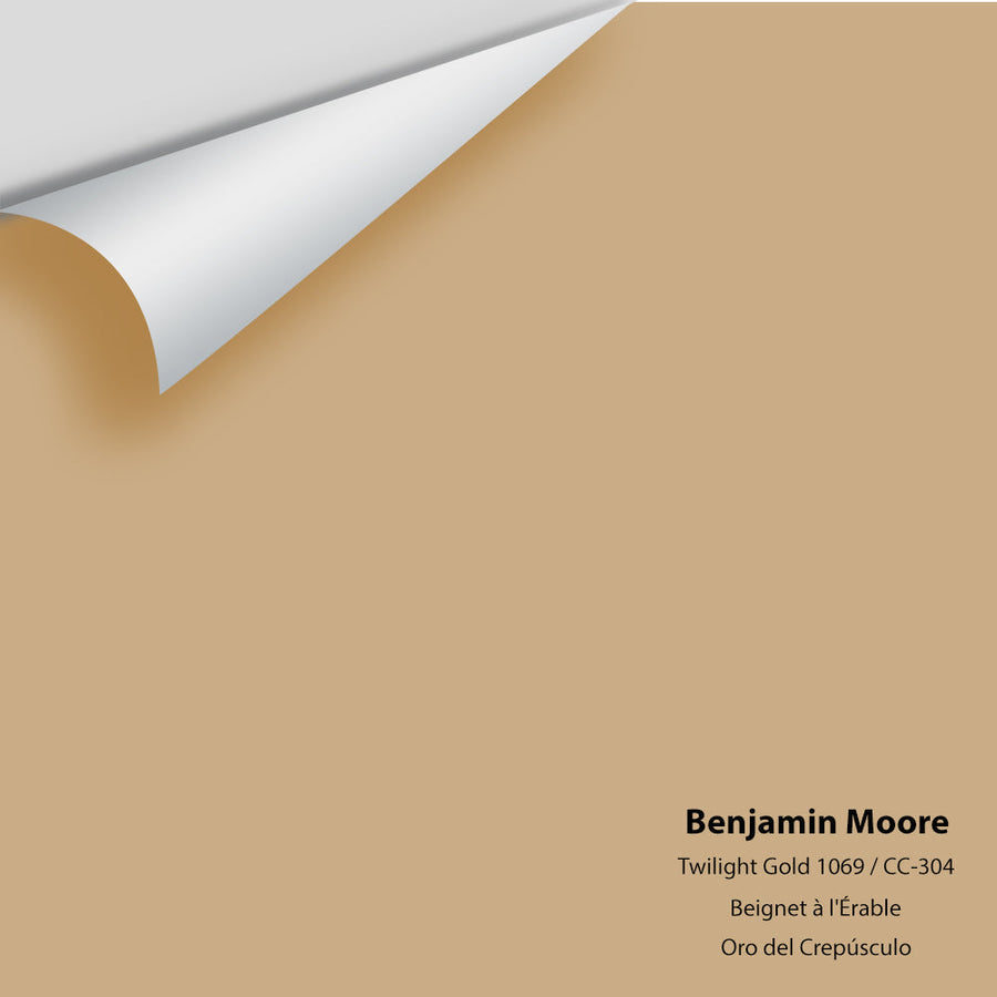Digital color swatch of Benjamin Moore's Twilight Gold 1069 Peel & Stick Sample available at Ricciardi BRothers in PA, DE, & NJ.